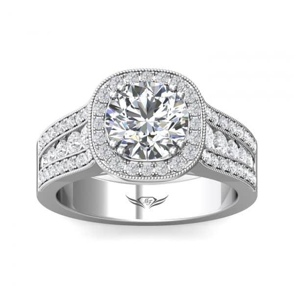 Halo Triple Row Engagement Setting by Martin Flyer