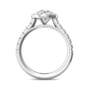 Micro Pave Round Halo Engagement Setting by Martin Flyer