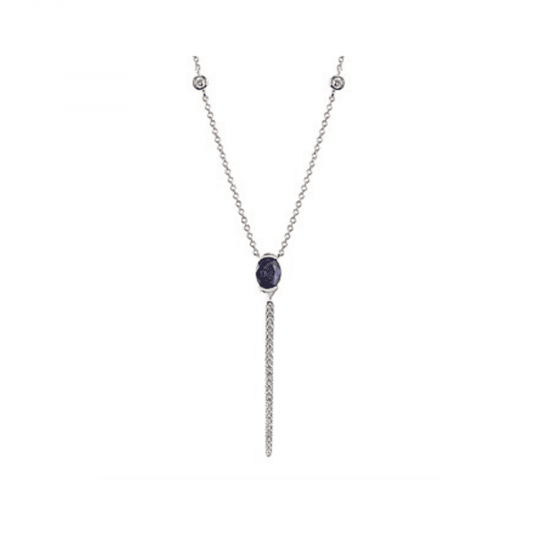 Sapphire and Diamond Lariat Pendant
