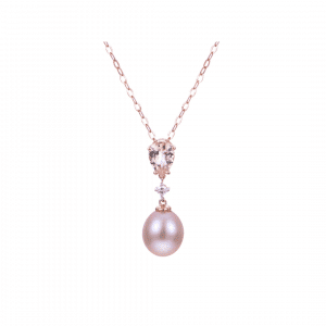 Pink Freshwater Pearl and Morganite Pendant