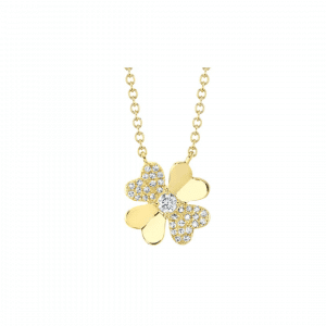 Diamond Clover Necklace by Shy Creation