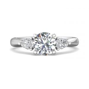 Three Stone Engagement Setting by Martin Flyer