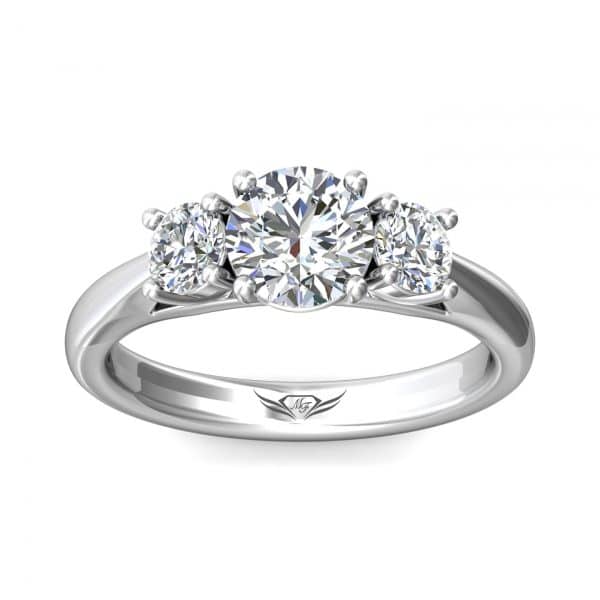 Three Stone Engagement Ring Setting by Martin Flyer