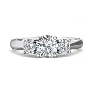 Three Stone Engagement Ring Setting by Martin Flyer