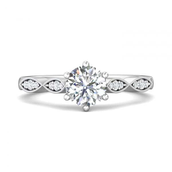 Vintage-Inspired Engagement Mounting by Martin Flyer