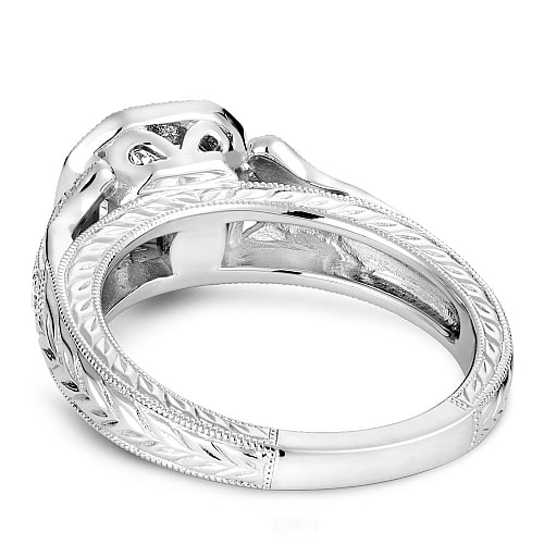 Engraved Halo Engagement Mounting by Noam Carver