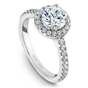 Round Halo Engagement Ring Semi-Mount by Noam Carver