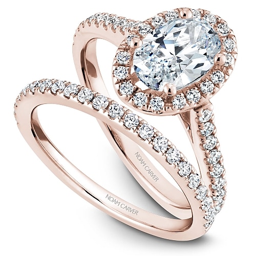 Oval Halo Engagement Setting by Noam Carver