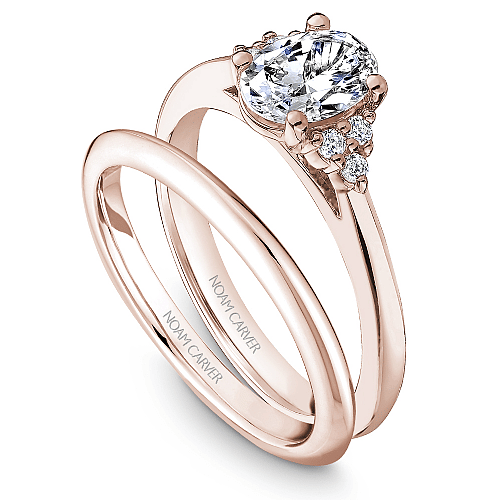 Diamond Cluster Engagement Setting with matching wedding band by Noam Carver