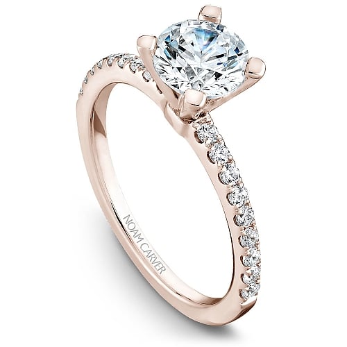 Classic Engagement Setting in Rose Gold by Noam Carver