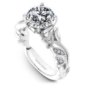 Floral Engagement Ring Mounting by Noam Carver