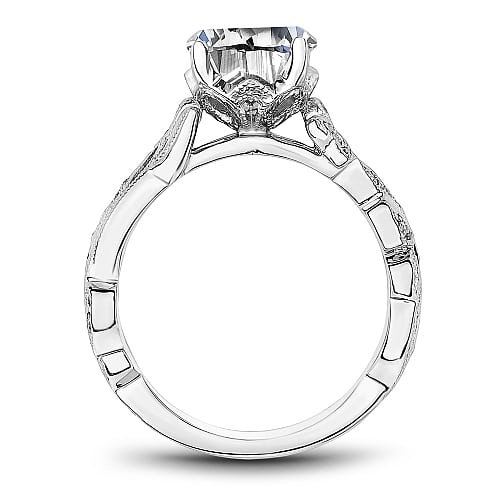 Floral Engagement Ring Mounting by Noam Carver