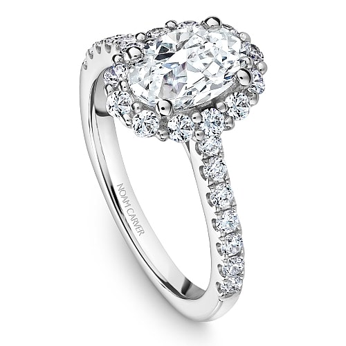 Oval Halo Engagement Ring Setting by Noam Carver