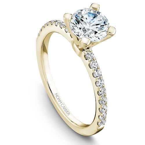 Classic Engagement Setting in Yellow Gold by Noam Carver