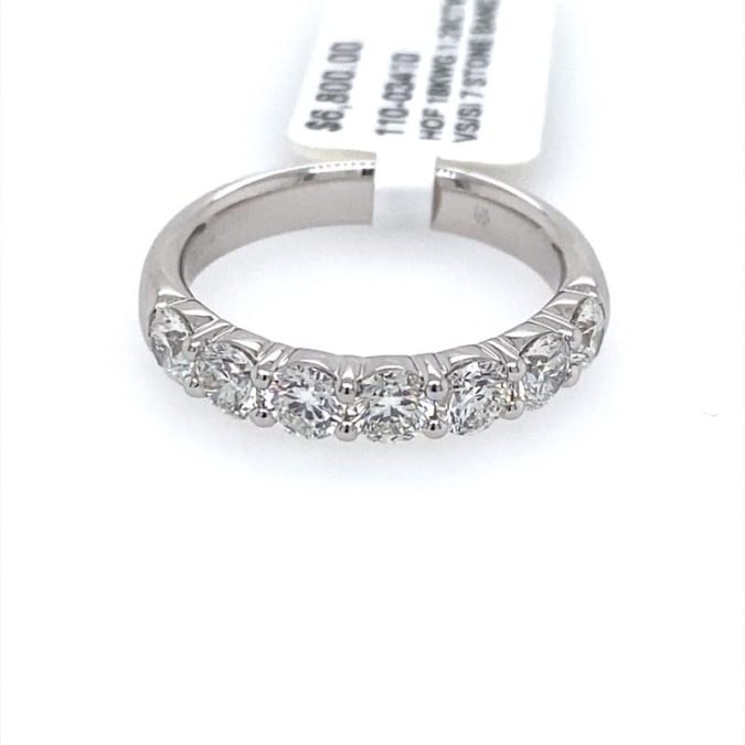 1.29ctw Diamond Band in 18k White Gold by Hearts On Fire