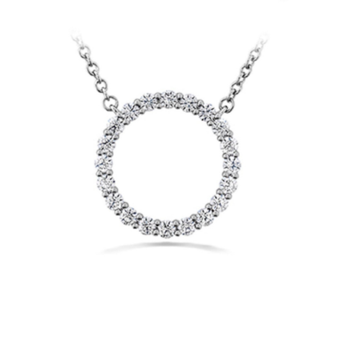 Diamond Circle Pendant Necklace by Hearts On Fire