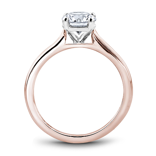 Two-Tone Solitaire Engagement Ring Mounting by Noam Carver