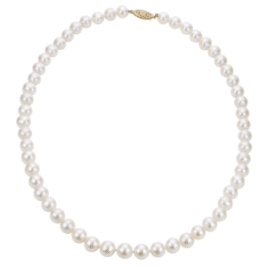 18" Freshwater Pearl Strand Necklace with 14k Yellow Gold Clasp