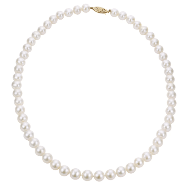 18" Freshwater Pearl Strand Necklace with 14k Yellow Gold Clasp