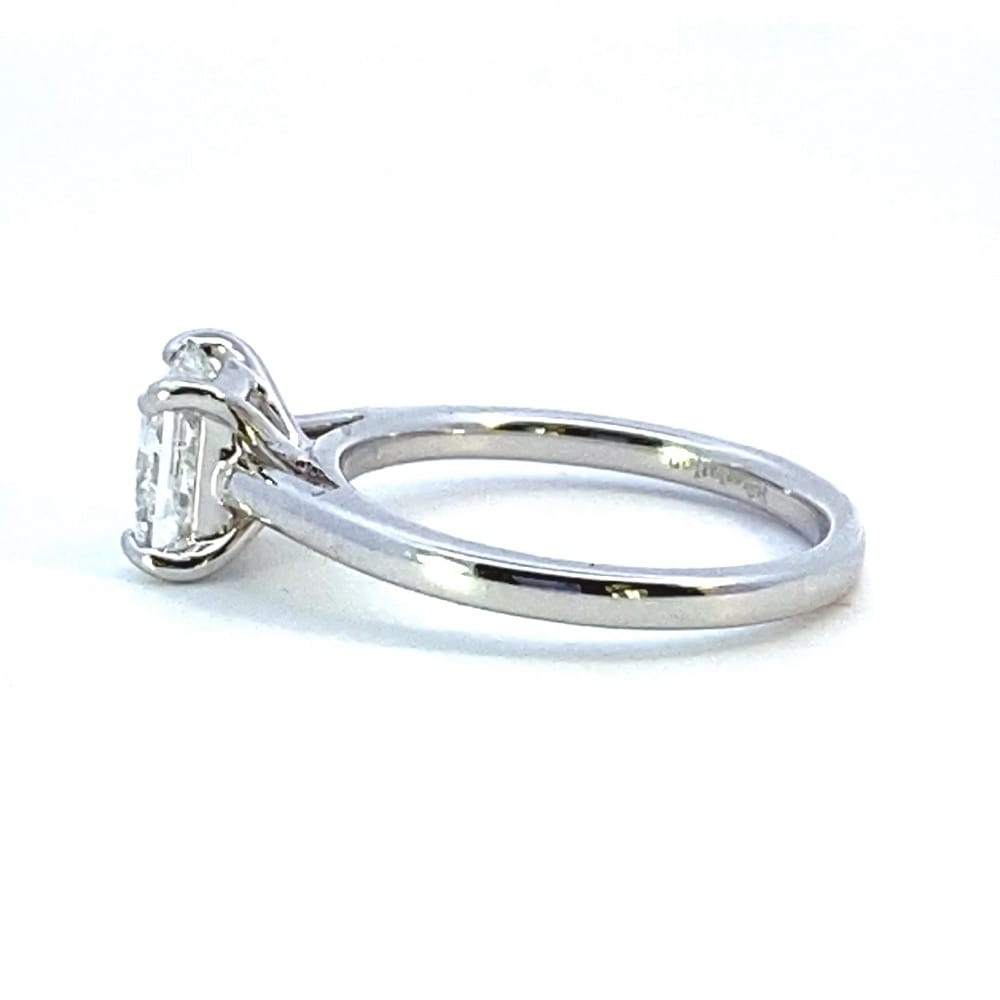 Lab-Grown Princess-Cut Diamond Engagement Ring weighing 1.69 carats total weigh in 14 karat white gold
