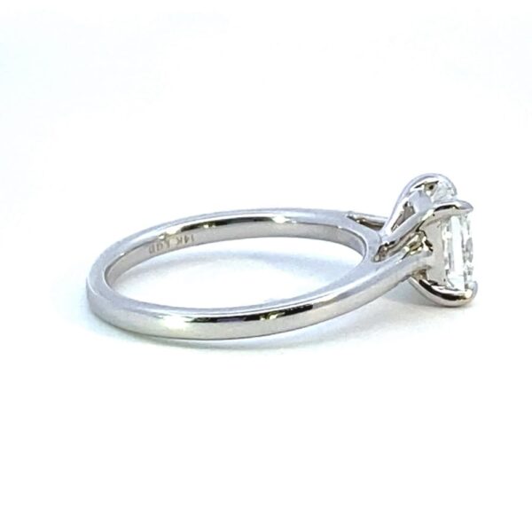 Lab-Grown Princess-Cut Diamond Engagement Ring weighing 1.69 carats total weigh in 14 karat white gold
