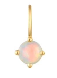 Gold-plated opal charm