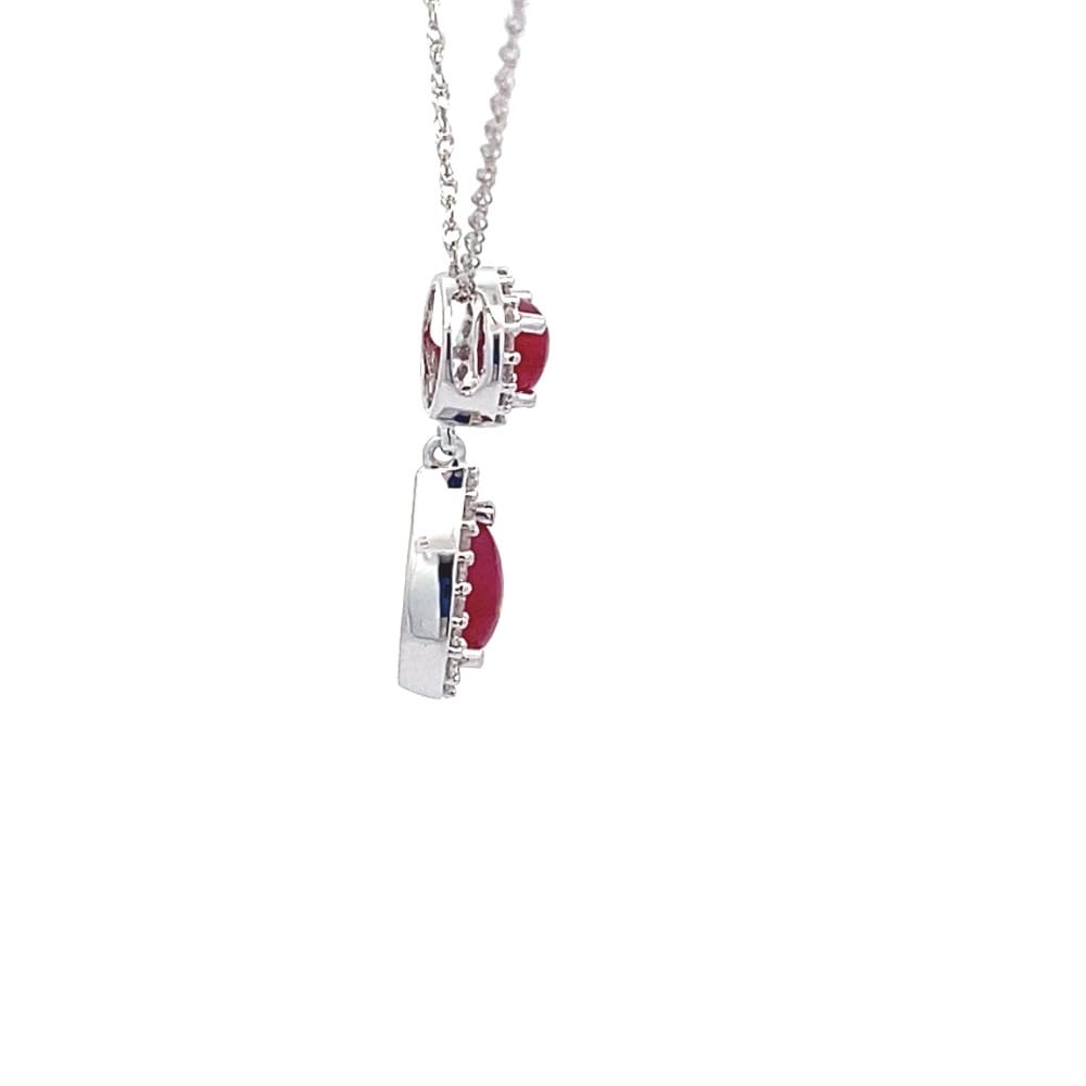 LoveFire Greenland Ruby and Diamond Drop Pendant