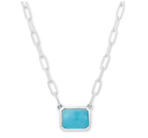 Eirini Sleeping Beauty Turquoise Necklace in Sterling Silver by Samuel B.