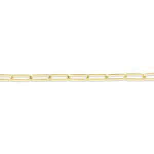 Paperclip Link Chain Bracelet in 14k Yellow Gold