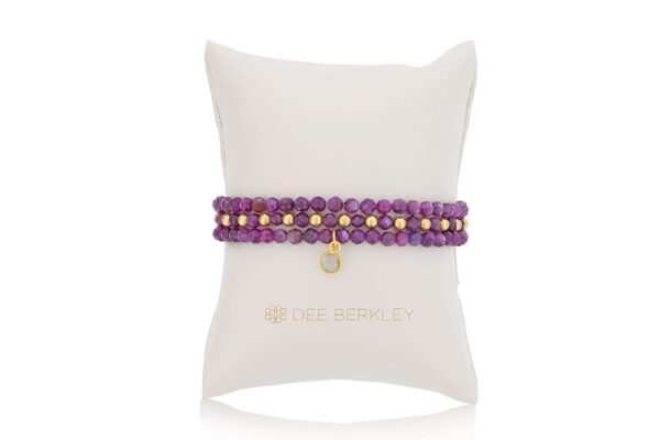 Ruby and Gold-Filled Bead 3-Bracelet Set