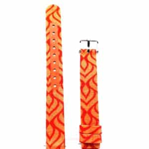 Sari Watch Strap - Tangerine and Fire Orange by Obaku