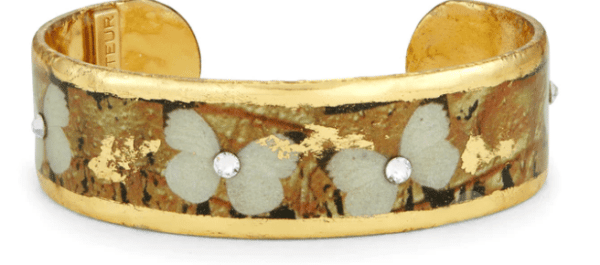 Date Night Cuff Bracelet in 22k Gold Leaf by Evocateur