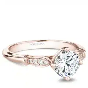 Rose Gold Diamond Engagement Ring Setting by Noam Carver