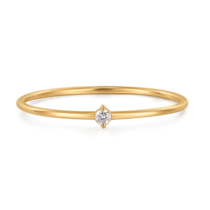 Riya Diamond Solitaire Ring by Aurelie Gi