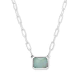 Eirini Opal Necklace in Sterling Silver by Samuel B.