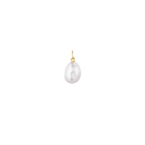 Jules Baroque Pearl Drop Charm in 14k Yellow Gold by Aurelie Gi