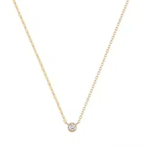 Nola Diamond Necklace with Dual-Style Chain in 14 karat yellow gold