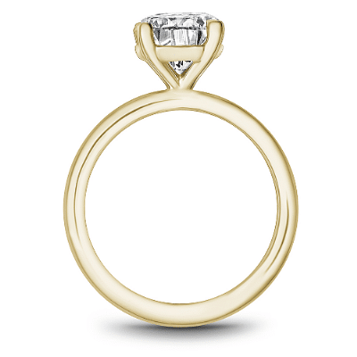 Two-Tone Solitaire Engagement Ring Setting in 14k Gold by Noam Carver