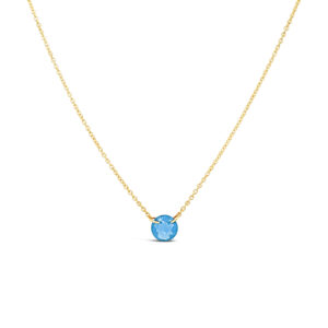 Gold-Filled Blue Topaz Necklace