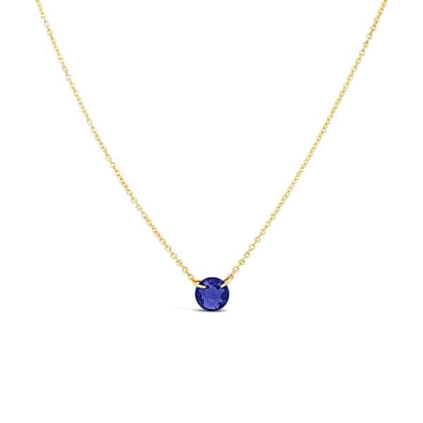 Lab-Grown Blue Sapphire Necklace