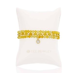 Citrine and Gold-Filled Bead 3-Bracelet Set