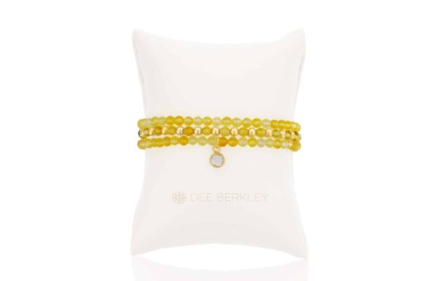 Citrine and Gold-Filled Bead 3-Bracelet Set
