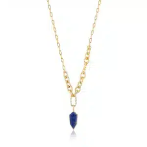 Lapis Lazuli Emblem Necklace by Ania Haie