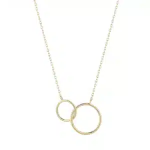 Helen Interlinked Circles Necklace in 14k Yellow Gold by Aurelie Gi