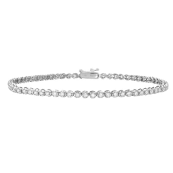 1.99 Carat Lab-Grown Diamond Tennis Bracelet in 14 Karat White Gold