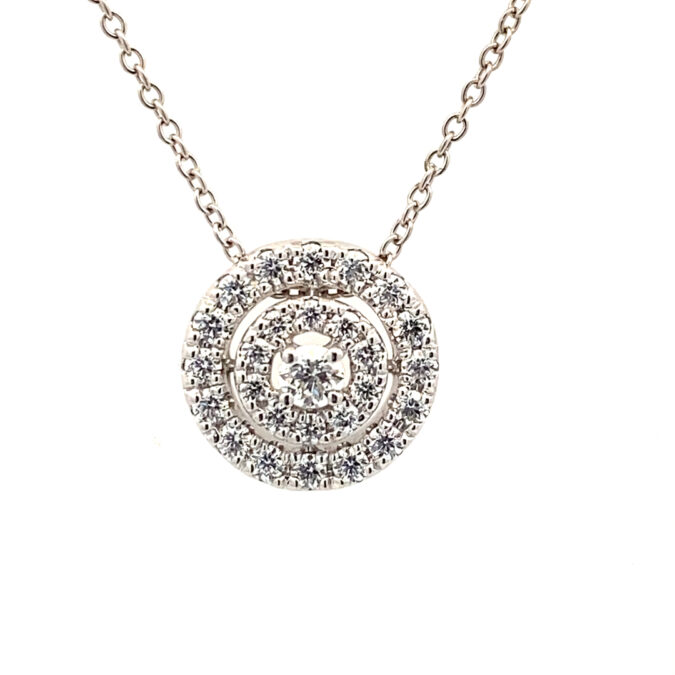 Diamond Captivation Pendant Necklace in 18k White Gold by Hearts On Fire