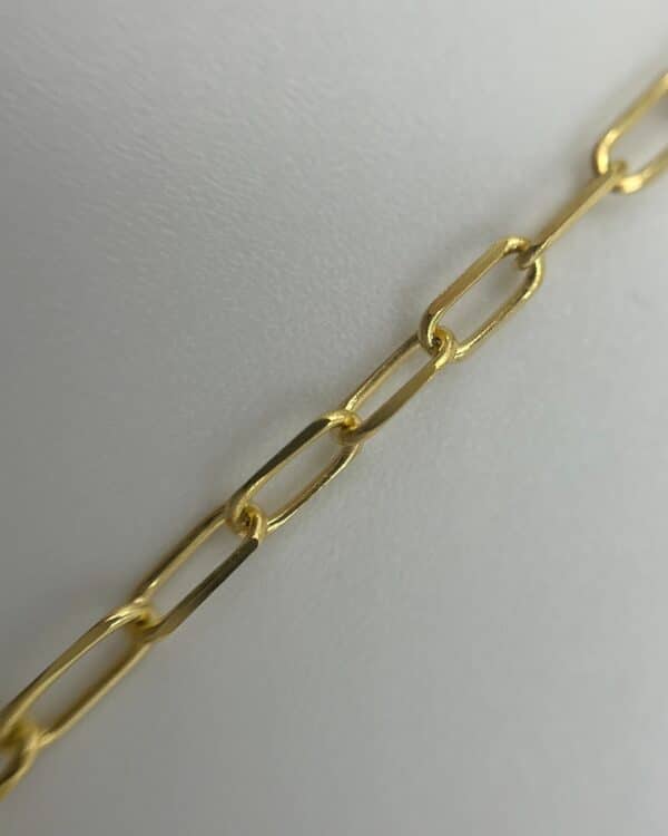 Permanent Jewelry Collection | Paperclip Chain in 14k Yellow Gold