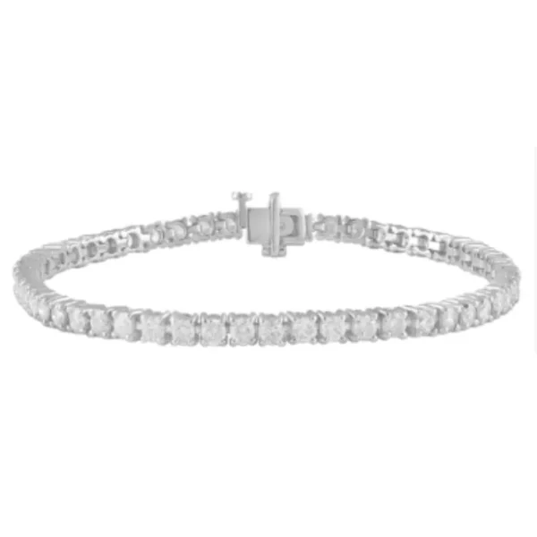 6.00ctw Lab-Grown Diamond Line Bracelet in 14k White Gold