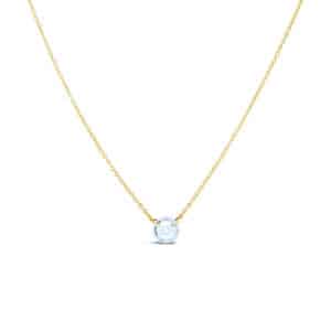 Gold-Filled White Topaz Necklace