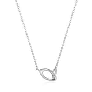 sterling Silver Wave Link Necklace by Ania Haie
